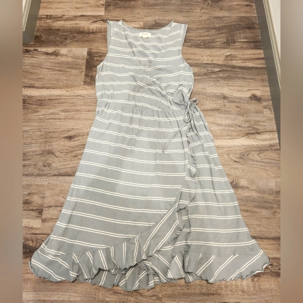 Pact Fit & Flare Wrap Midi Dress